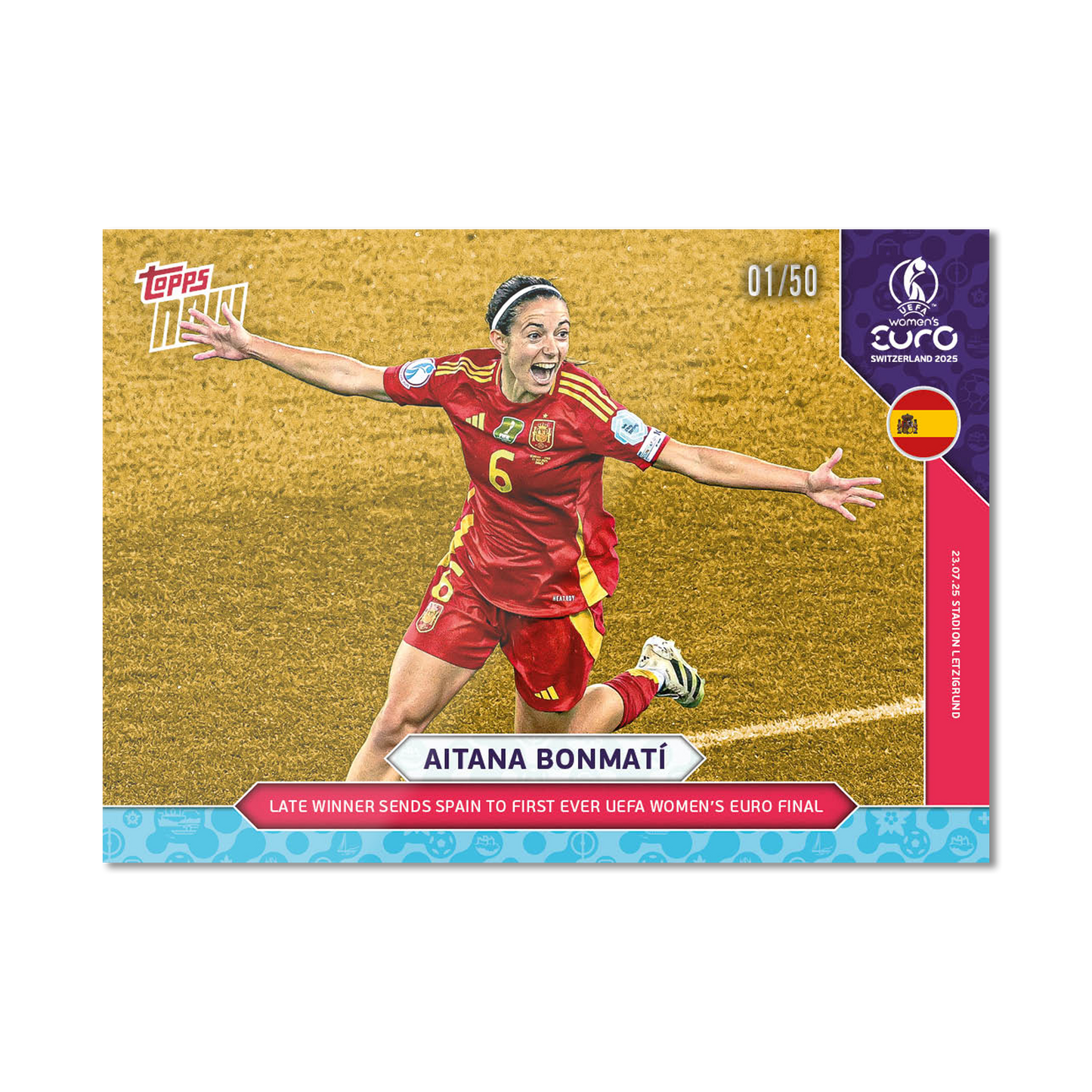 Aitana Bonmatí - UEFA Women’s EURO 2025™ Topps NOW® - Card 26 - PR: 837