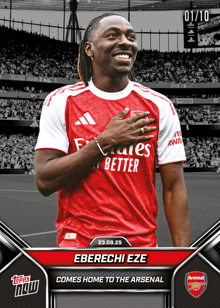 Eberechi Eze - 2025 Arsenal FC Topps NOW® - Card 3 - PR: 1171