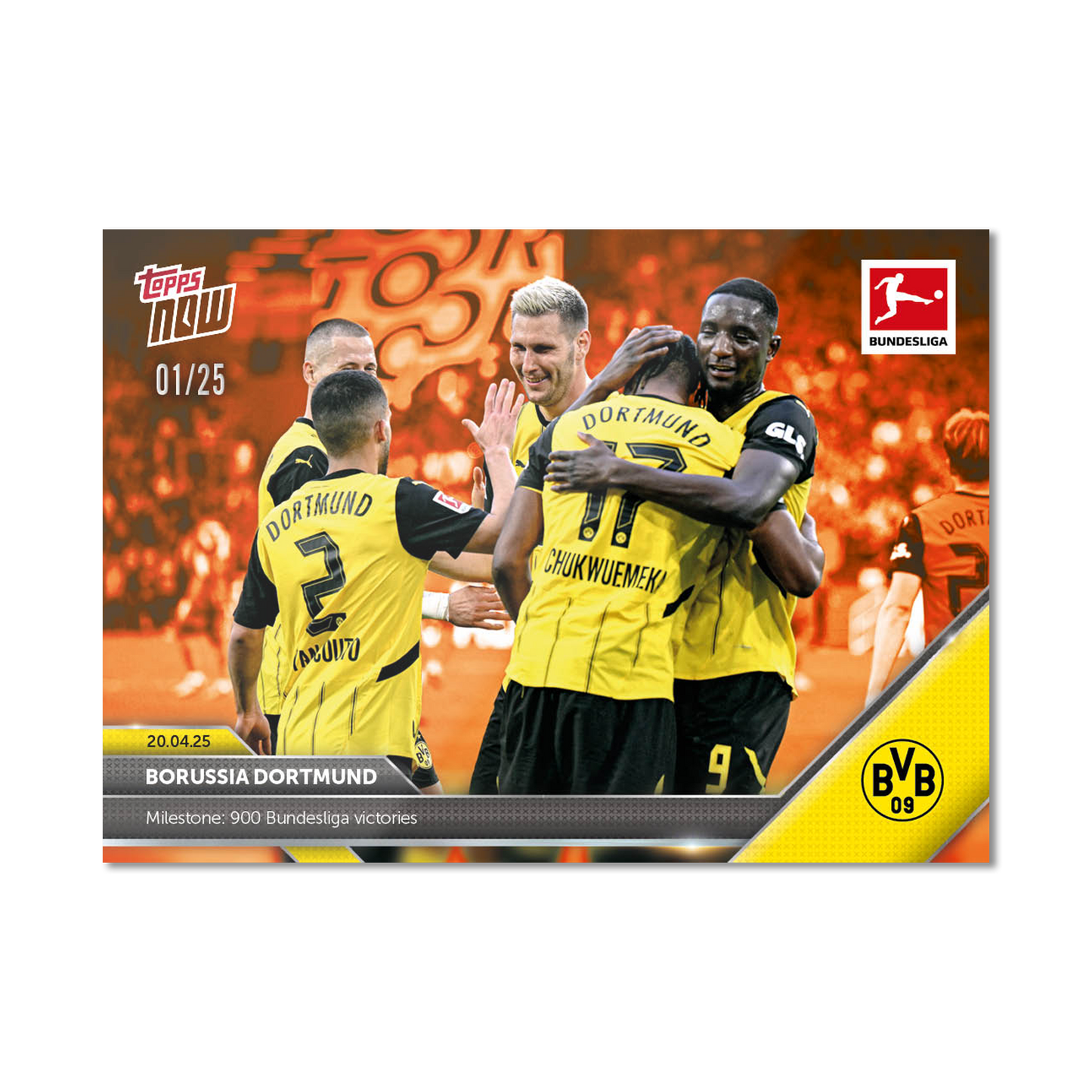 Borussia Dortmund - 2024-25 Bundesliga Topps NOW® Card 170 - PR: 1168
