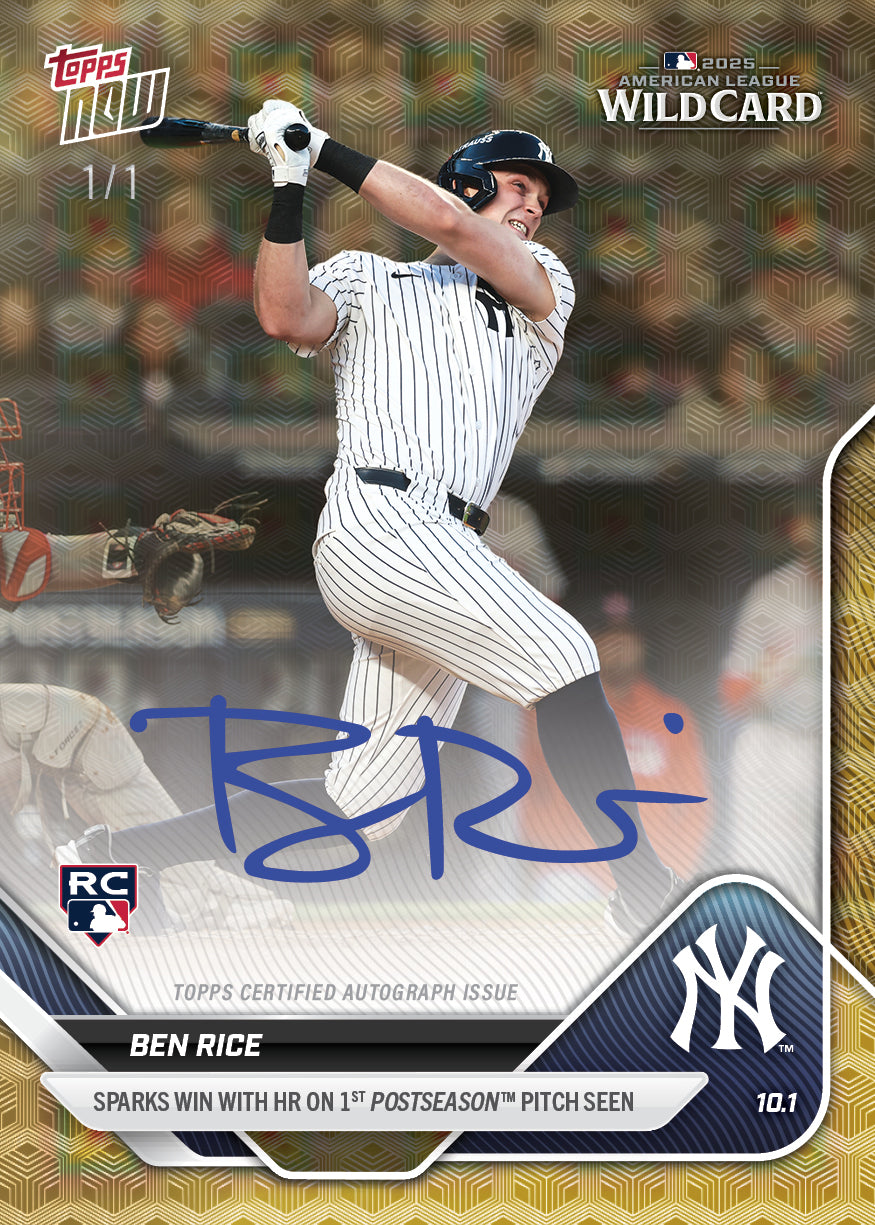 Ben Rice - 2025 MLB Topps NOW® - Card 808 - PR: 3748