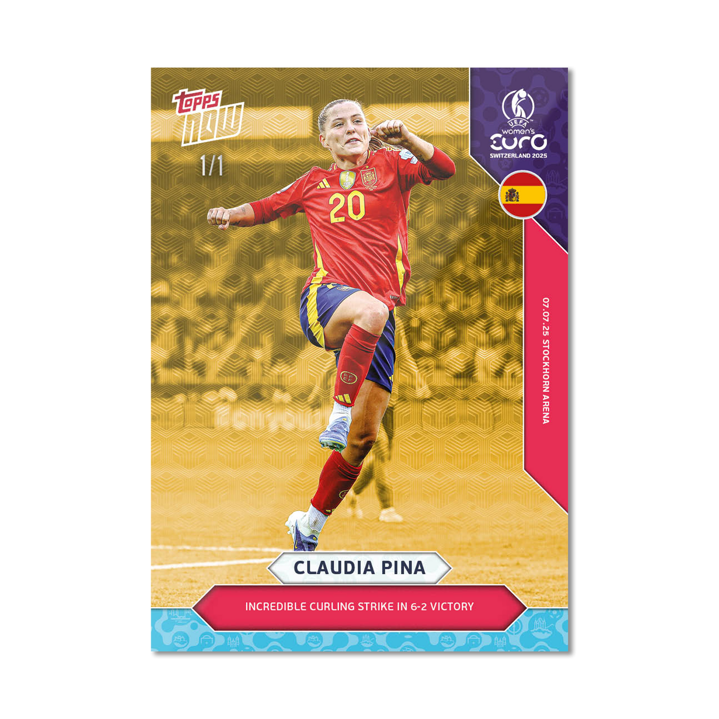 Cláudia Pina - UEFA Women’s EURO 2025™ Topps NOW® - Card 10 - PR: 231