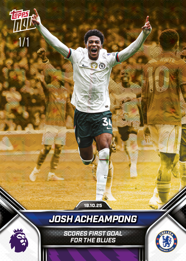Josh Acheampong - 2025-26 Premier League Topps NOW® - Card 35 - PR: 482