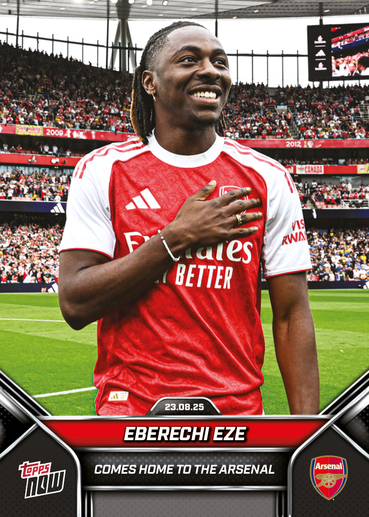 Eberechi Eze - 2025 Arsenal FC Topps NOW® - Card 3 - PR: 1171