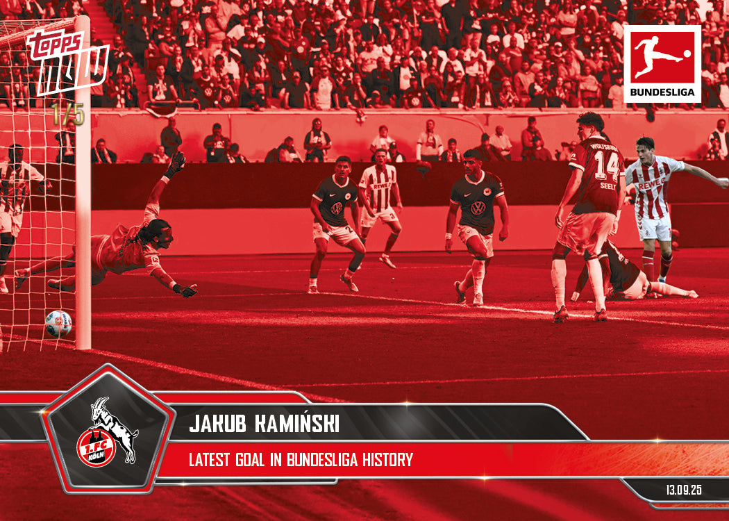 Jakub Kamiński - 2025-26 Bundesliga Topps NOW® - Card 20 - PR: 204