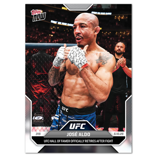 José Aldo - 2025 UFC Topps NOW® - Card 15 - LOOK FOR AUTOS - PR: 602