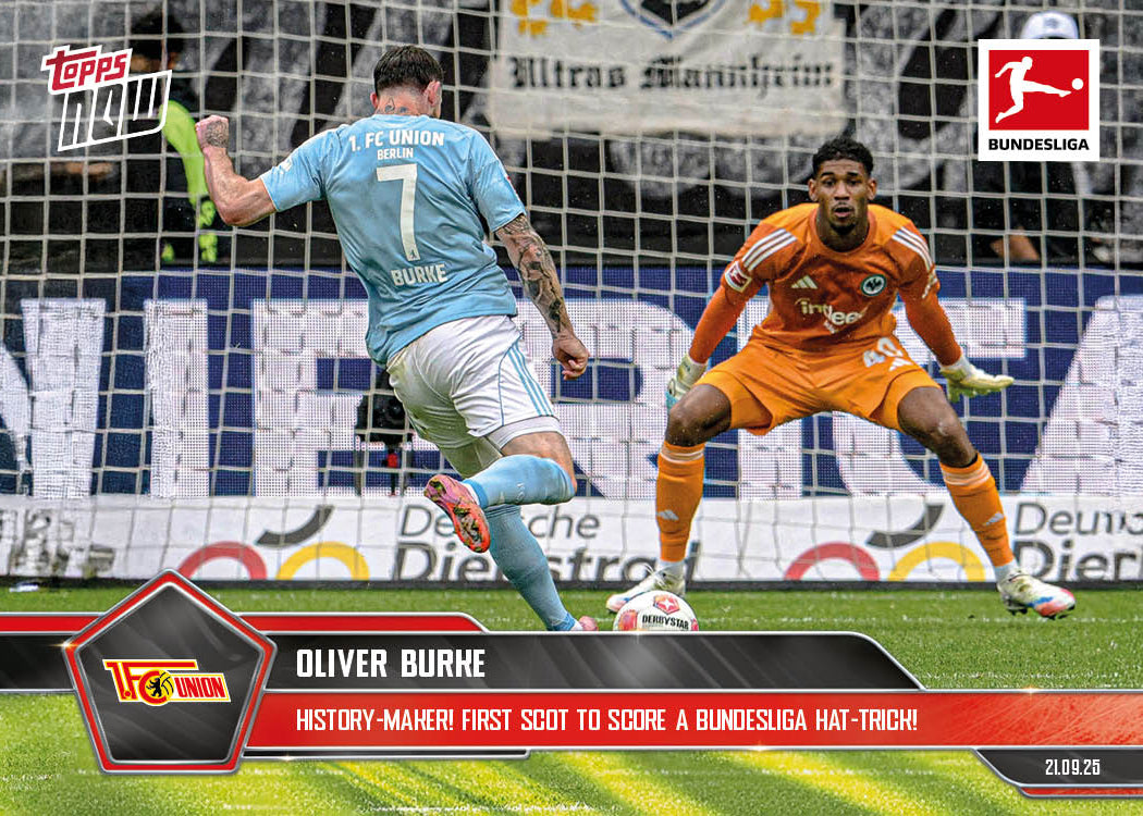 Oliver Burke - 2025-26 Bundesliga Topps NOW® - Card 25 - PR: 106