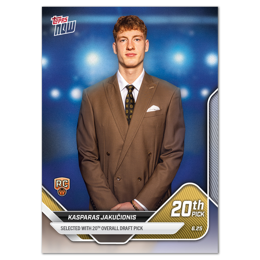 Kasparas Jakučionis - 2025 Topps NOW® Basketball - Card D20 - LOOK FOR AUTOS - PR: 1650