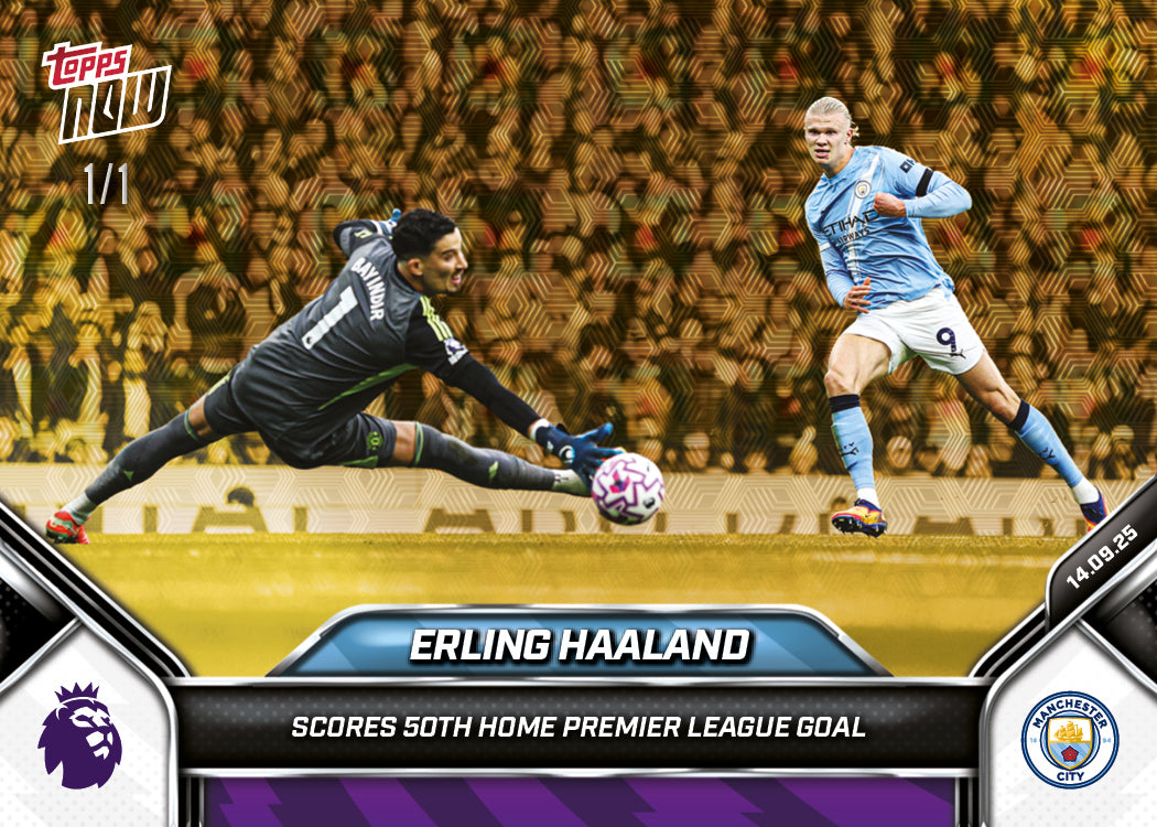 Erling Haaland - 2025-26 Premier League Topps NOW® - Card 20 - PR: 1137