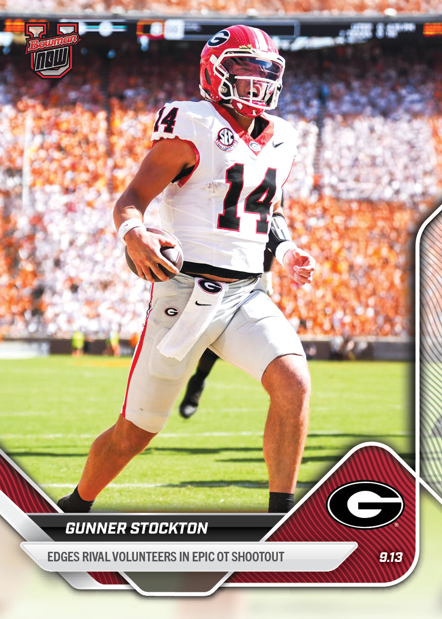 Gunner Stockton - 2025-26 Bowman U NOW® Football - Card 12 - PR: 946