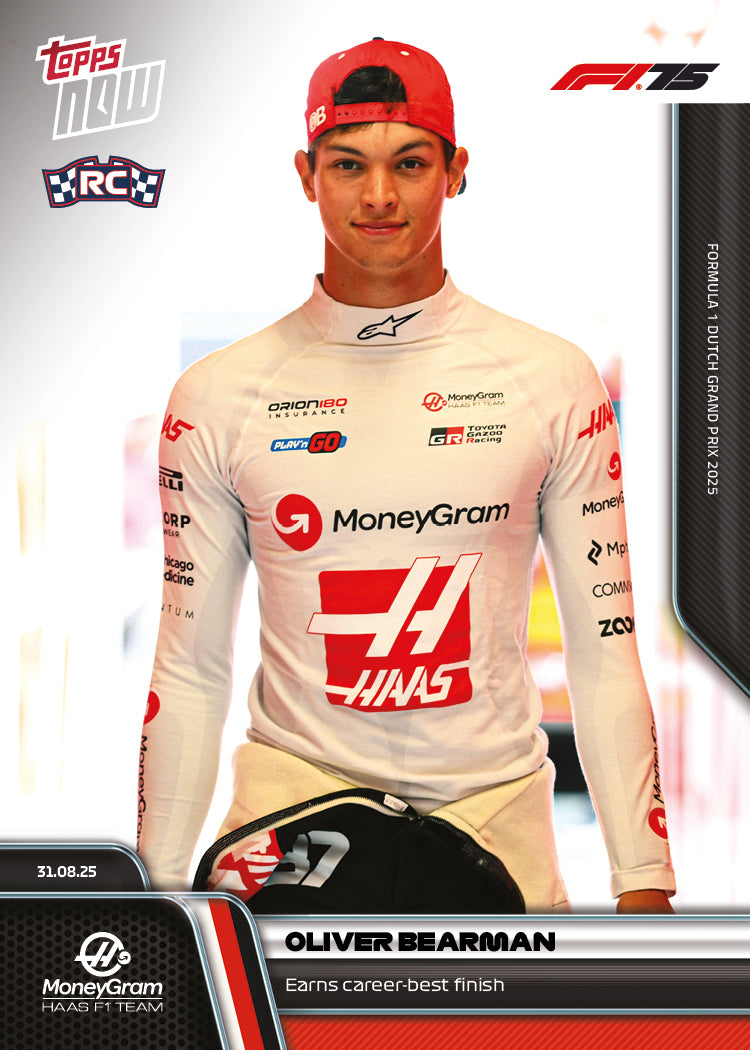 Oliver Bearman - 2025 Formula 1® Topps NOW® - Card 59 - PR: 2017