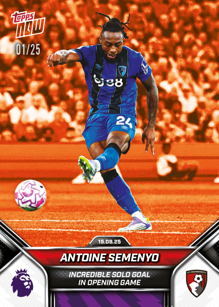 Antoine Semenyo - 2025-26 Premier League Topps NOW® - Card 3 - PR: 341