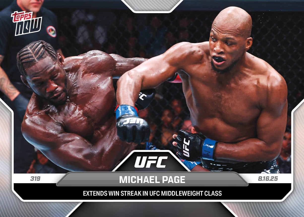 Michael Page - 2025 UFC Topps NOW® - Card 25 - LOOK FOR AUTOS - PR: 570