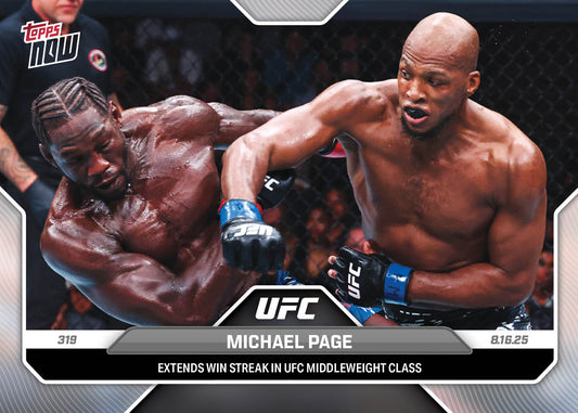 Michael Page - 2025 UFC Topps NOW® - Card 25 - LOOK FOR AUTOS - PR: 570