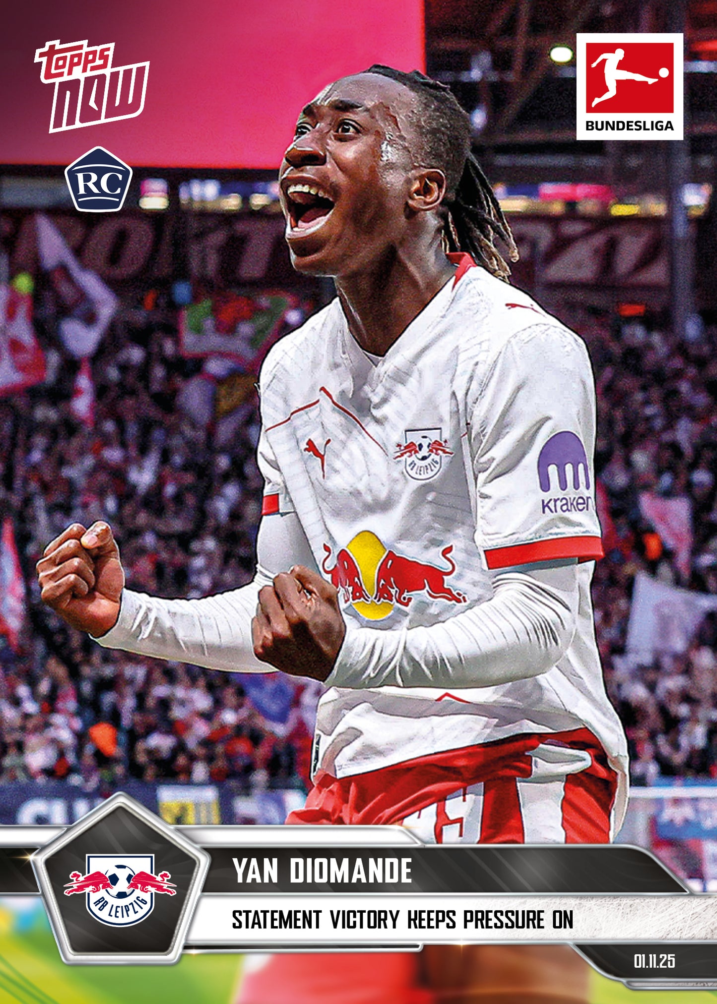 Yan Diomande - 2025-26 Bundesliga Topps NOW® - Card 56