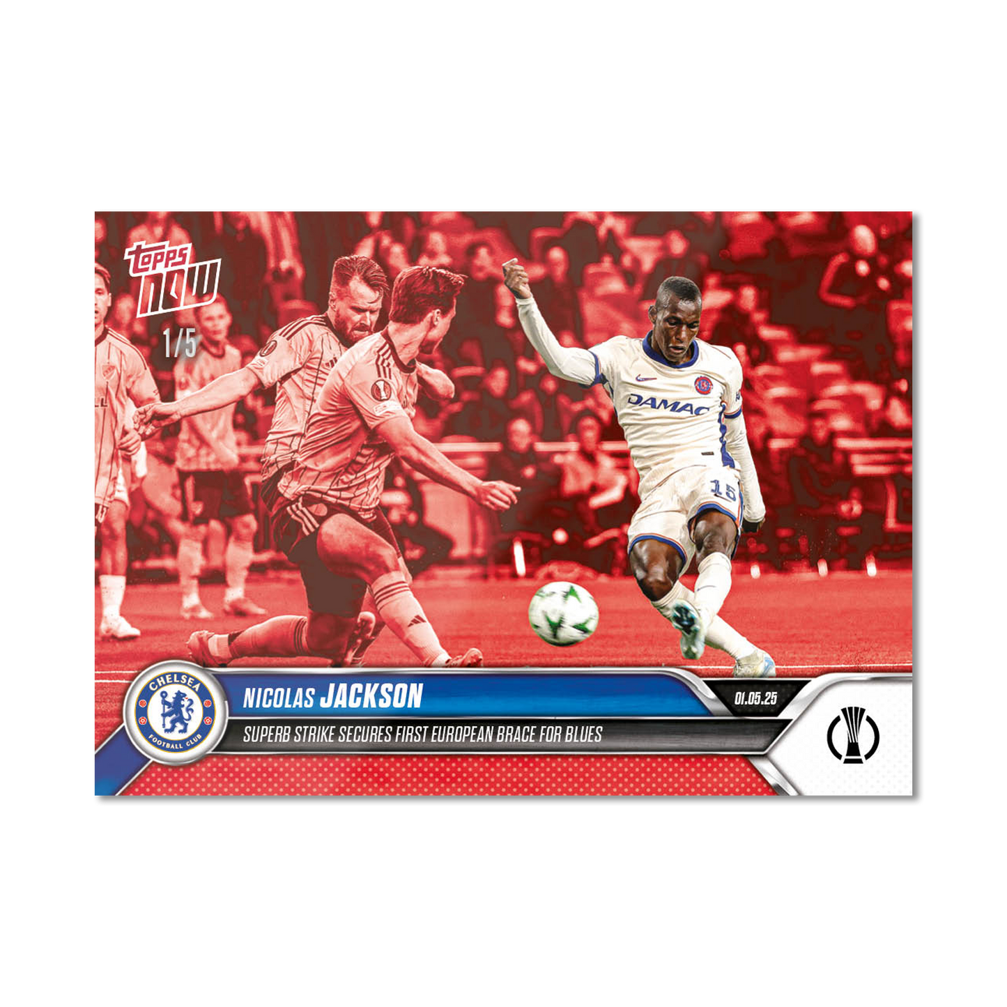 Nicolas Jackson - 2024-25 UECL Topps NOW® - Card 9 - PR: 92