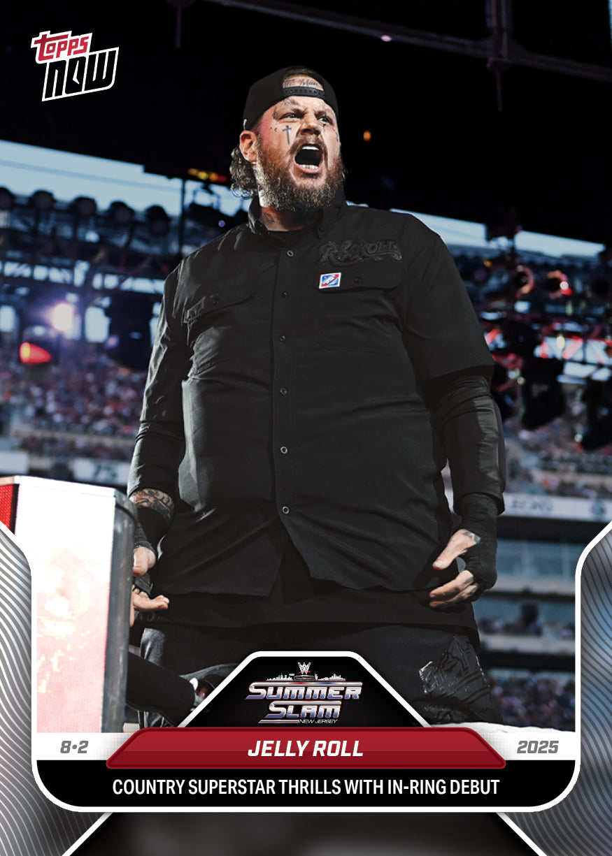 Jelly Roll - 2025 WWE Topps NOW® - Card 85 - LOOK FOR AUTOS - PR: 6239