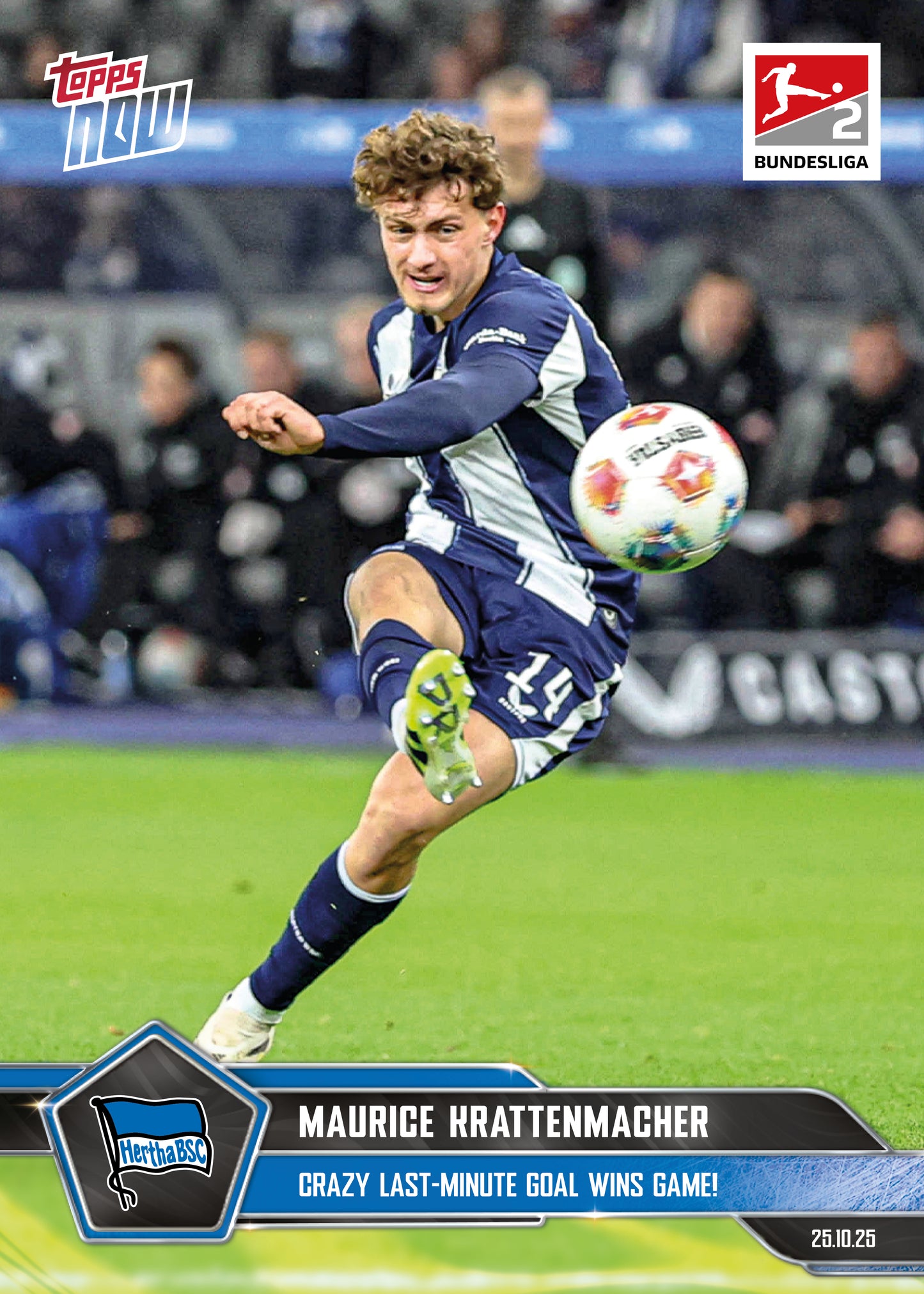 Maurice Krattenmacher - 2025-26 Bundesliga Topps NOW® - Card 47 - PR: 523