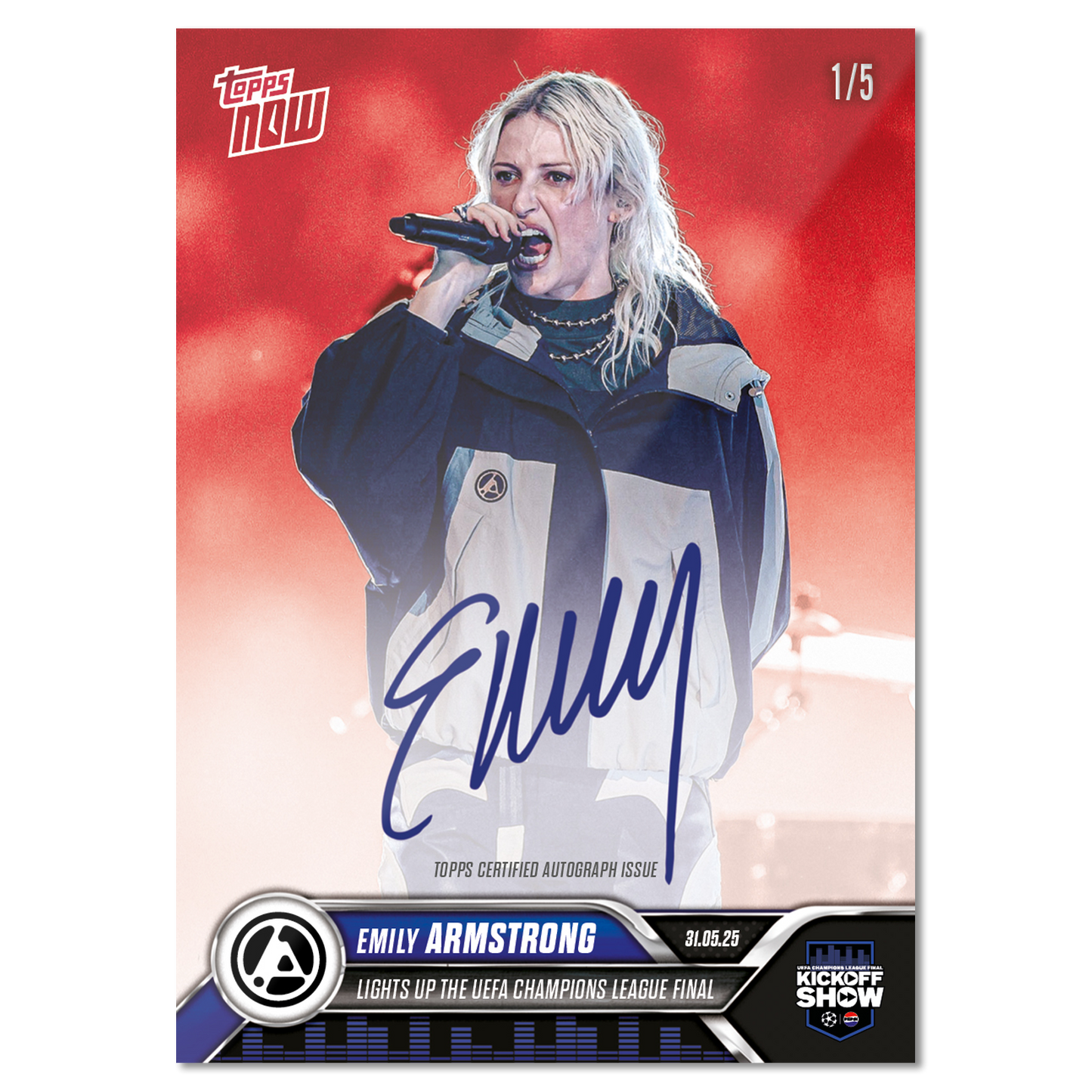 Emily Armstrong - 2024-25 UCL Topps NOW® - Card 168 - LOOK FOR AUTOS - PR: 4032