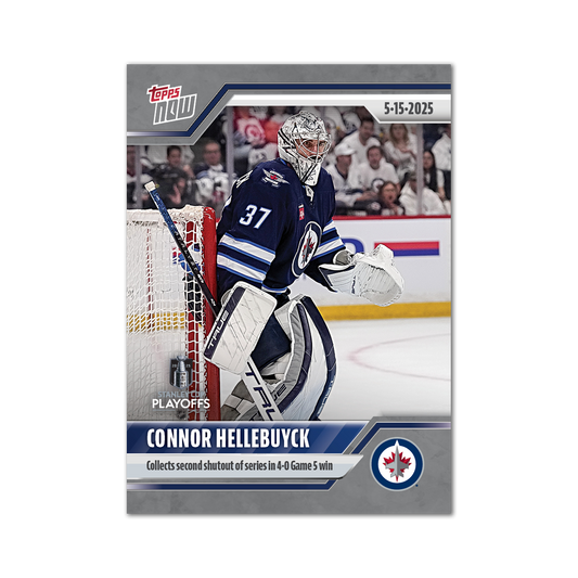 Connor Hellebuyck - 2024-25 NHL Topps NOW® - Sticker # 186 Pack - PR: 100