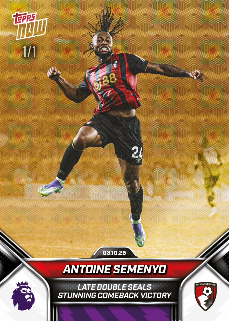 Antoine Semenyo - 2025-26 Premier League Topps NOW® - Card 29 - PR: 278