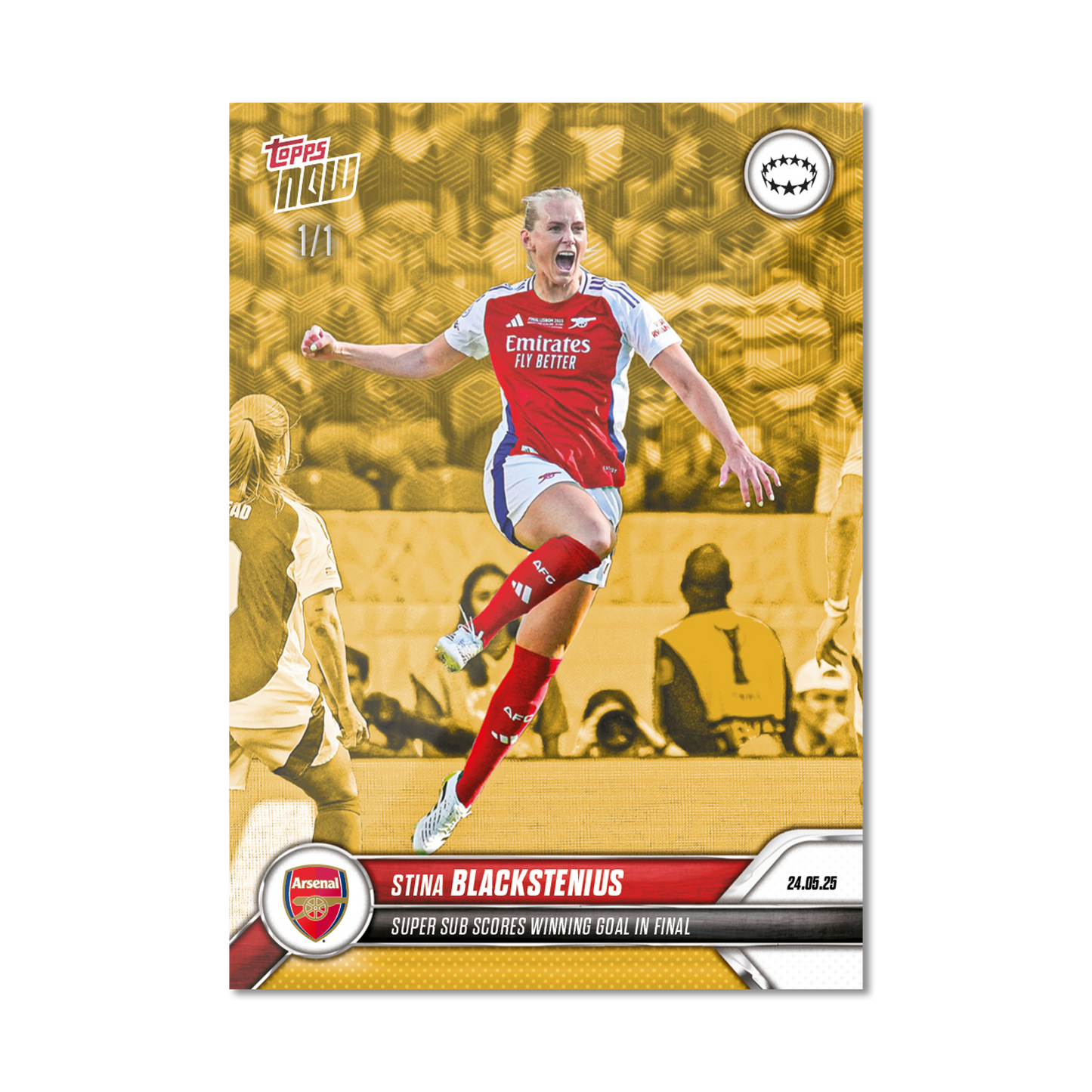 Stina Blackstenius - 2024-25 UWCL Topps NOW® - Card 29 - LOOK FOR RELICS - PR: 1115