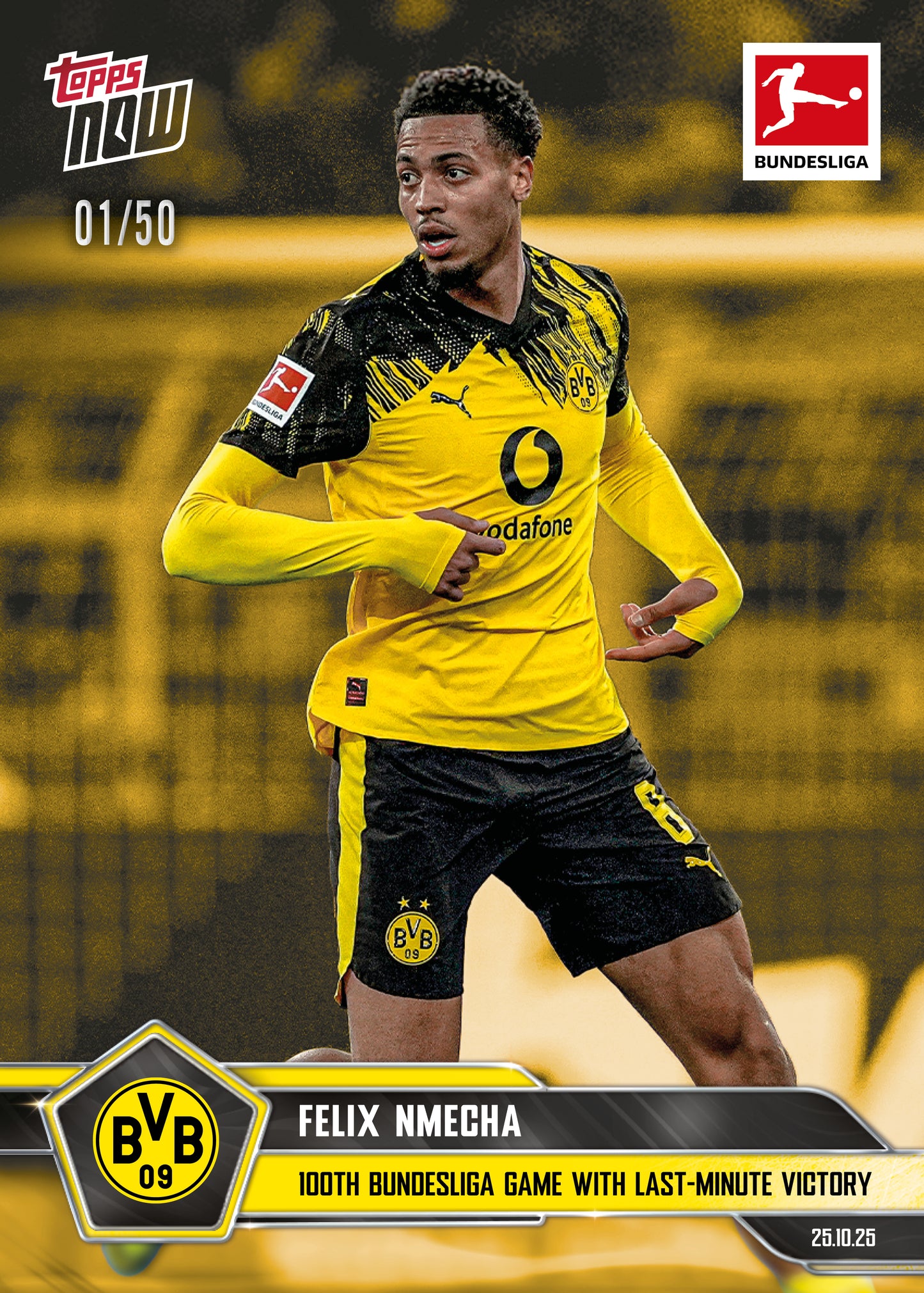 Felix Nmecha - 2025-26 Bundesliga Topps NOW® - Card 48 - PR: 252