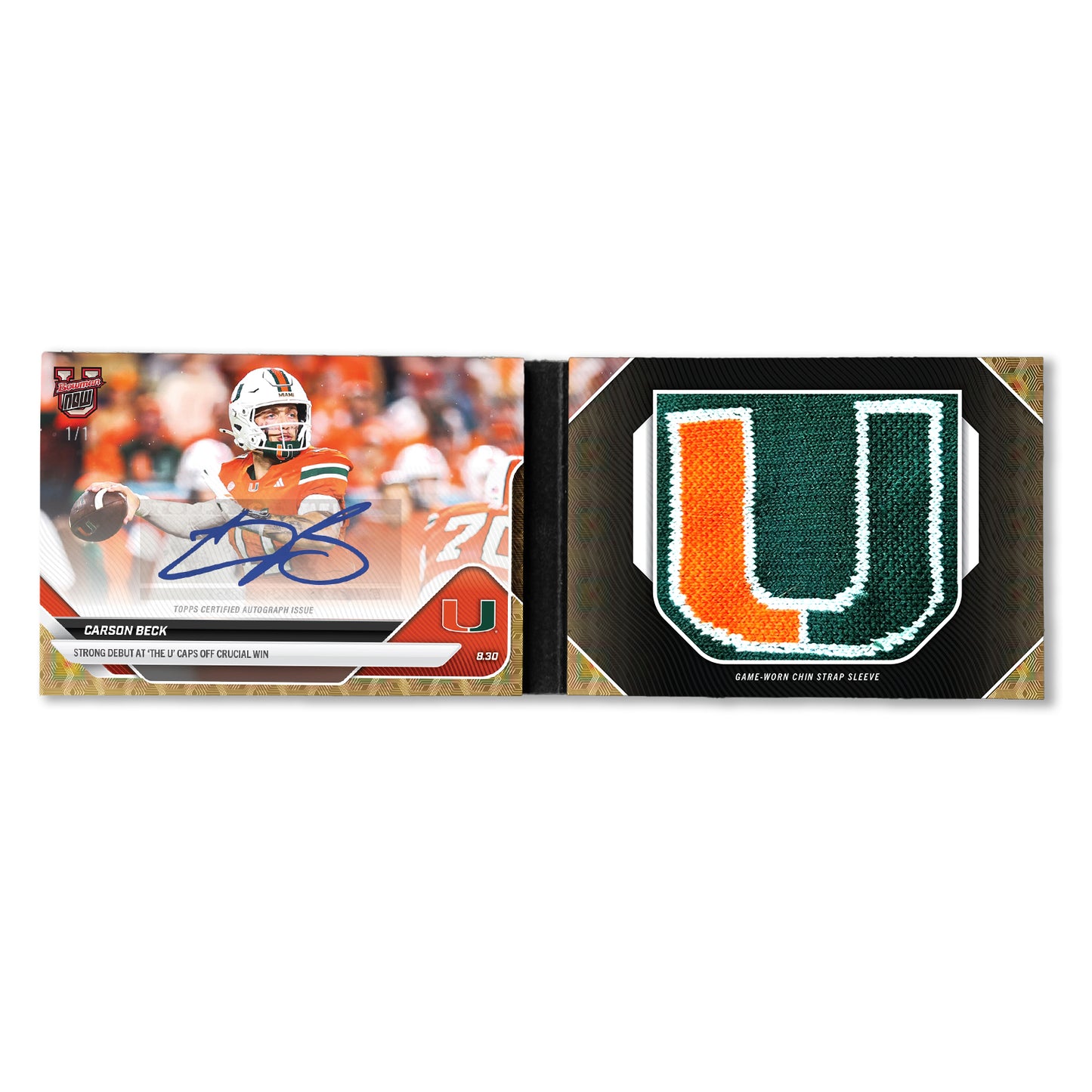 Carson Beck - 2025-26 Bowman U NOW® Football - Card 5 - LOOK FOR AUTO-RELIC BOOKLET - PR: 3630