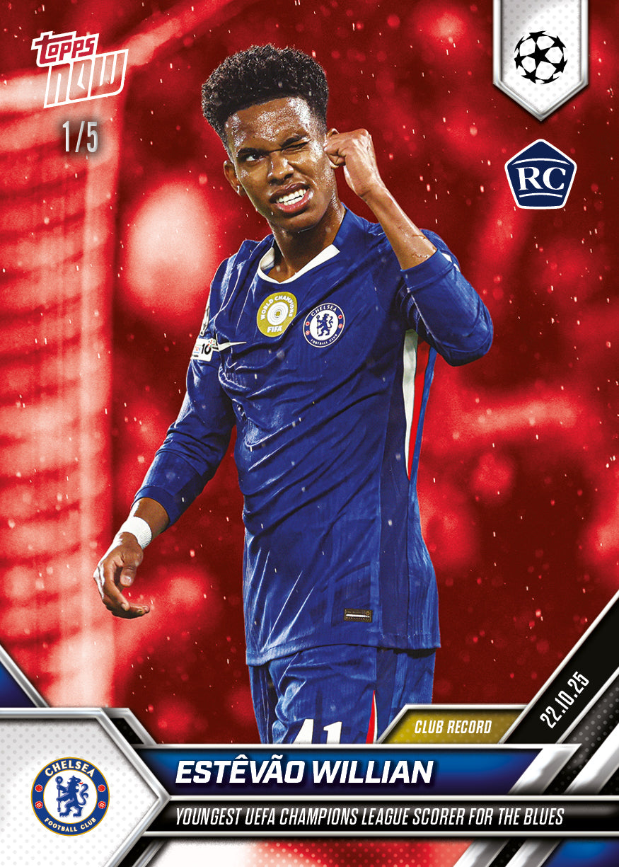 Estêvão Willian - 2025-26 UCL Topps NOW® - Card 39 - PR: 3182