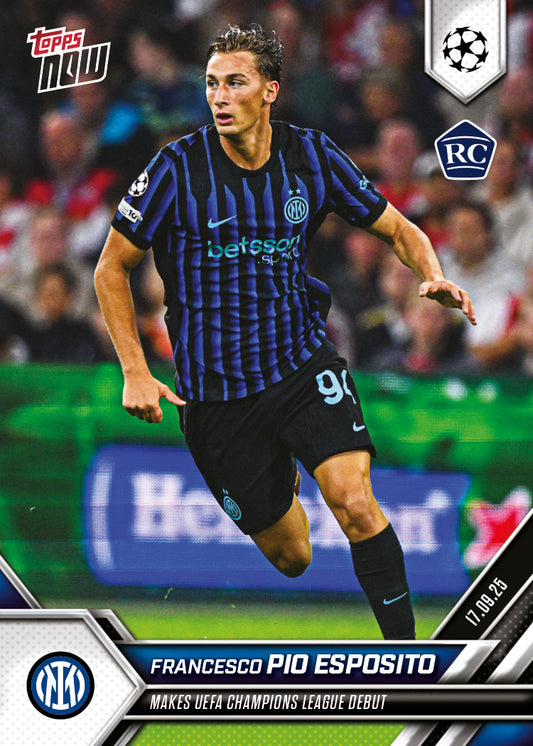 Francesco Pio Esposito - 2025-26 UCL Topps NOW® - Card 13 - PR: 1039