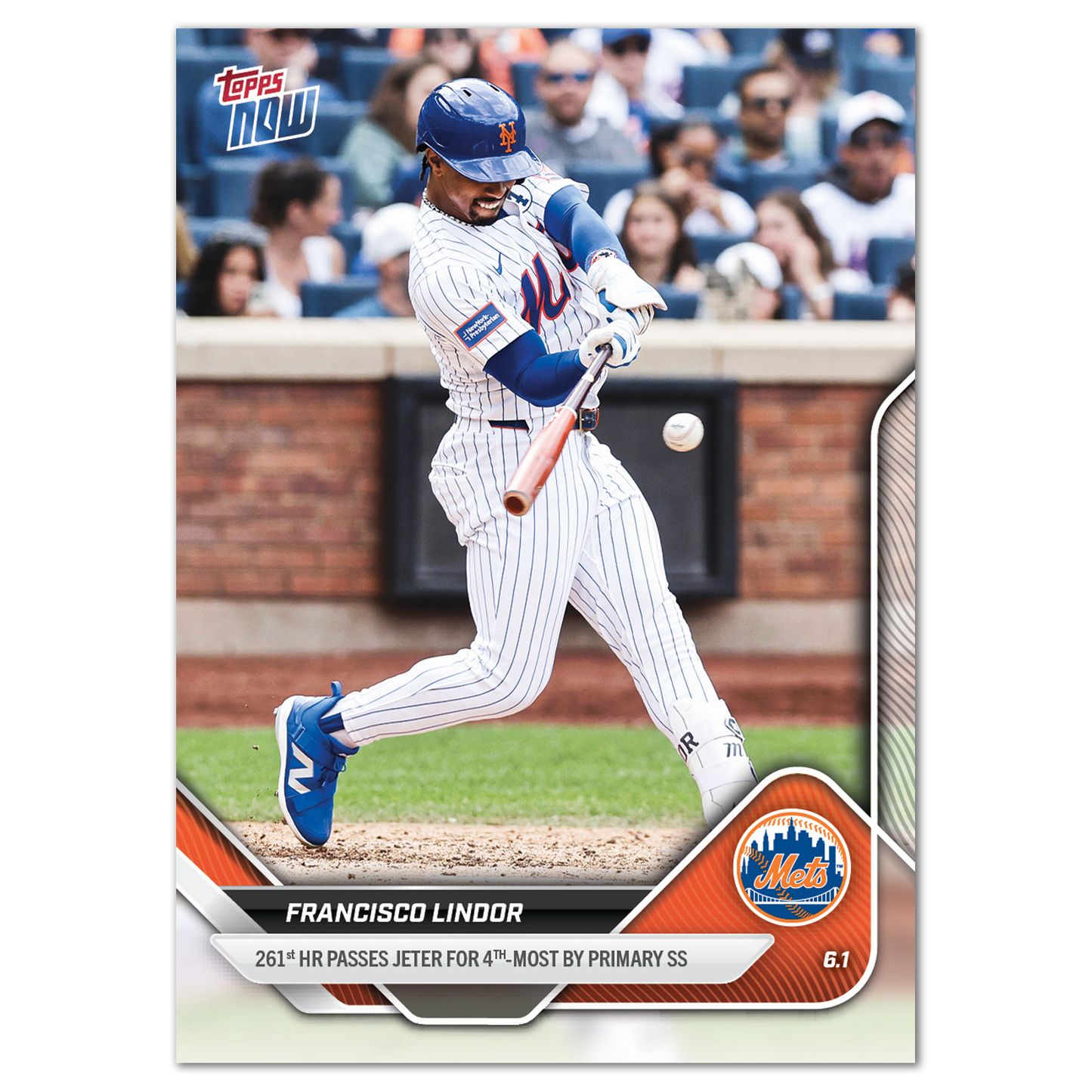 Francisco Lindor - 2025 MLB Topps NOW® - Card 245 - PR: 1029