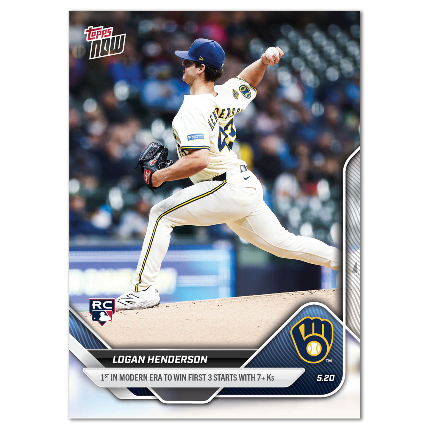 Logan Henderson - 2025 MLB Topps NOW® - Card 199 - PR: 597