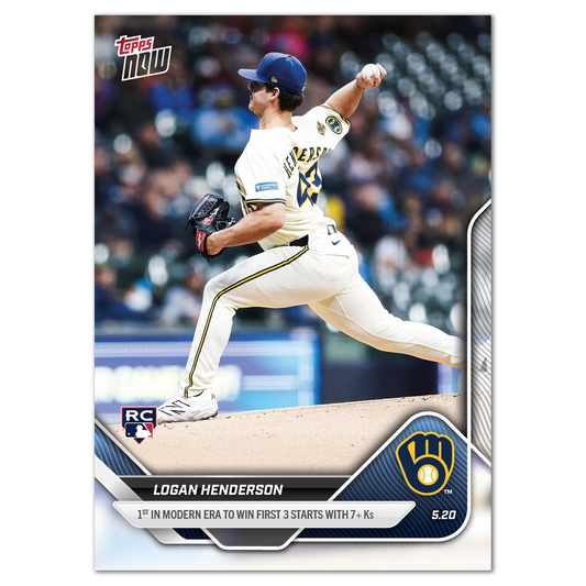 Logan Henderson - 2025 MLB Topps NOW® - Card 199 - PR: 597