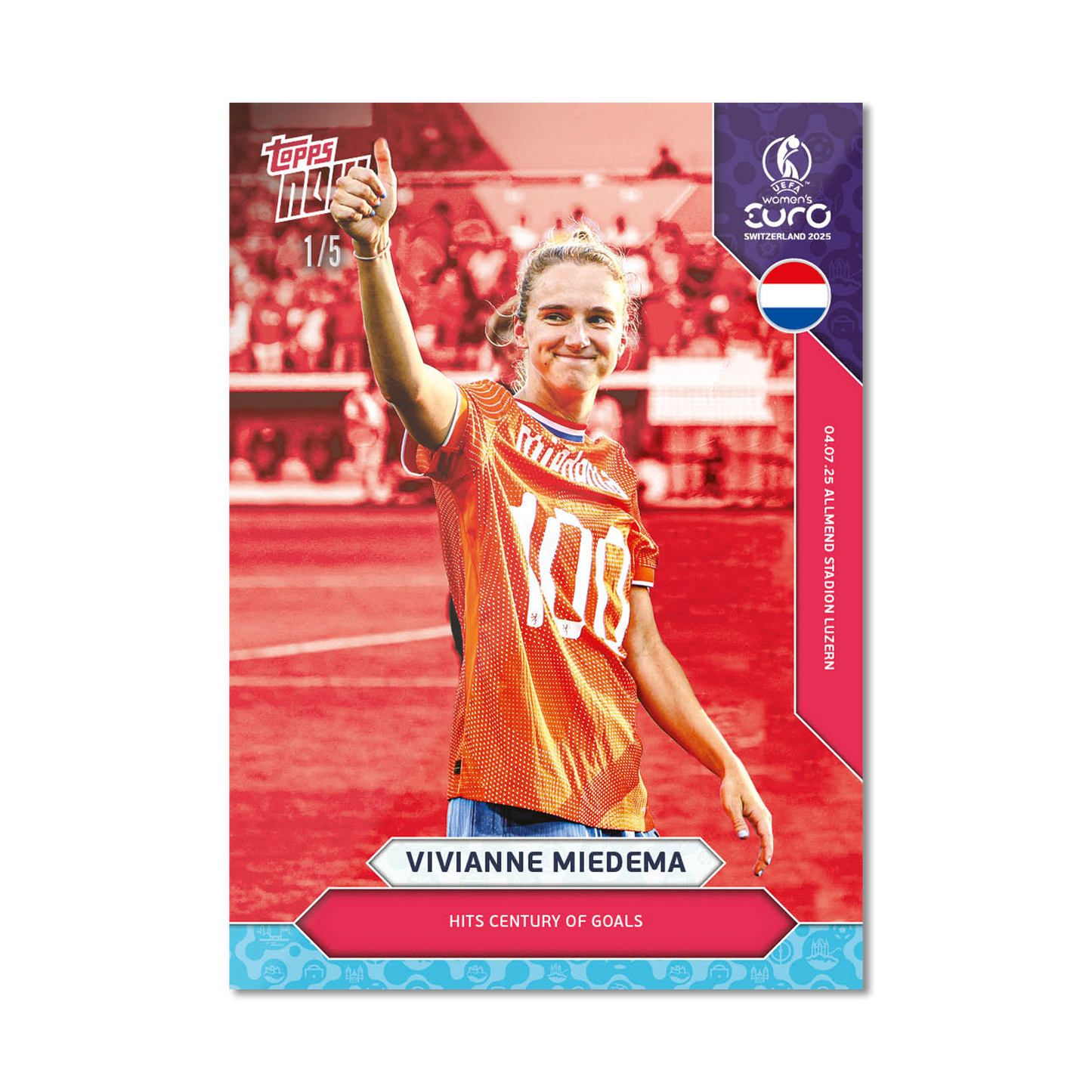 Vivianne Miedema - UEFA Women’s EURO 2025™ Topps NOW® - Card 6 - PR: 444