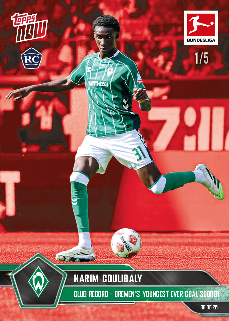 Karim Coulibaly - 2025-26 Bundesliga Topps NOW® - Card 13 - PR: 480