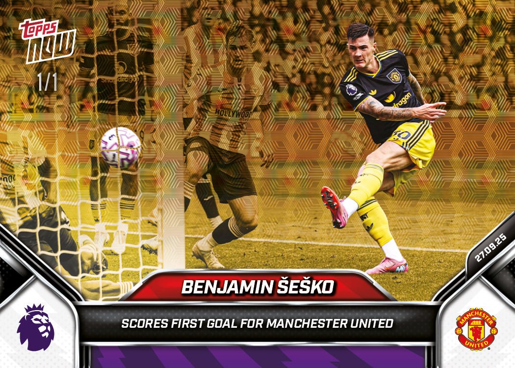 Benjamin Šeško - 2025-26 Premier League Topps NOW® - Card 25 - PR: 552
