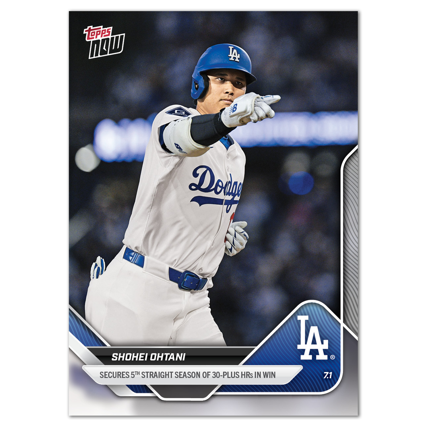 Shohei Ohtani - 2025 MLB Topps NOW® - Card 370 - PR: 5287