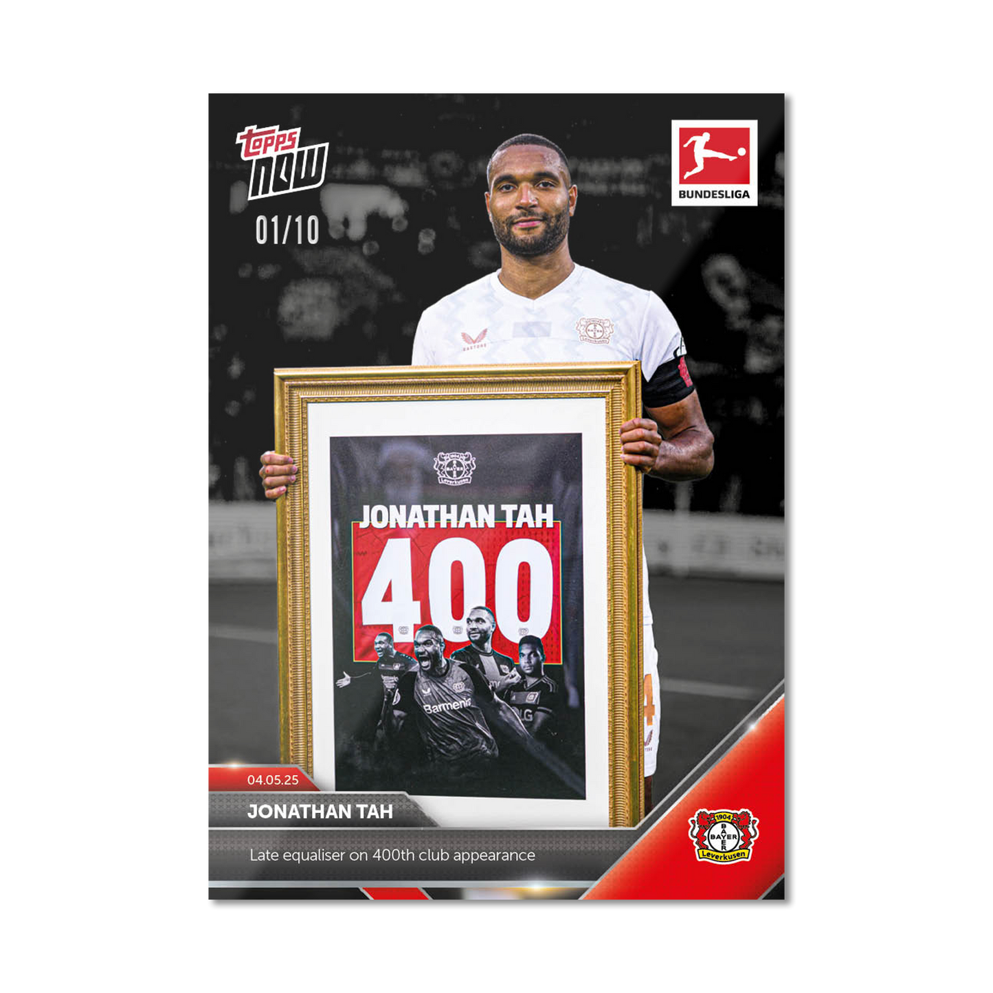 Jonathan Tah - 2024-25 Bundesliga Topps NOW® - Card 182 - PR: 51