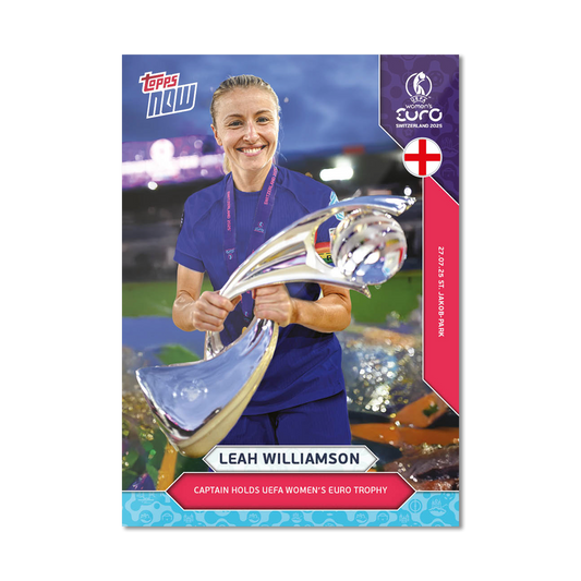 Leah Williamson - UEFA Women’s EURO 2025™ Topps NOW® - Card 27 - LOOK FOR AUTO - PR: 915