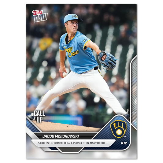 Jacob Misiorowski - 2025 MLB Topps NOW® - Card 291 - PR: 4122