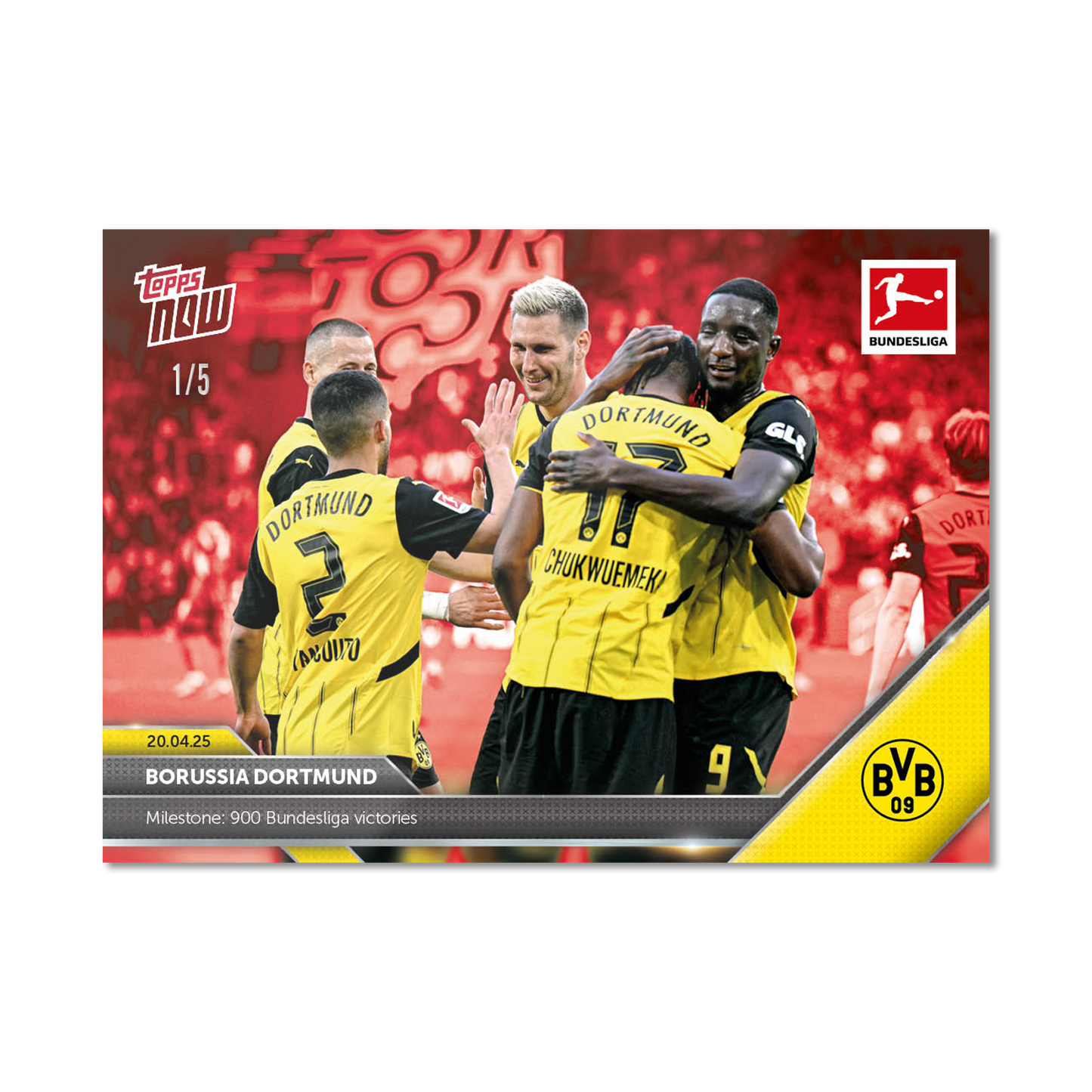 Borussia Dortmund - 2024-25 Bundesliga Topps NOW® Card 170 - PR: 1168