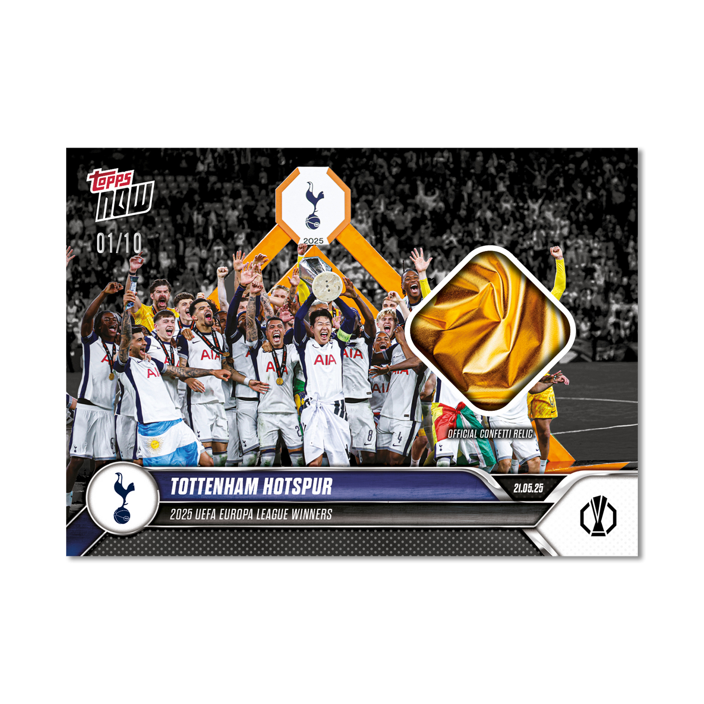 Tottenham Hotspur - 2024-25 UEL Topps NOW® Card 34 - LOOK FOR RELIC - PR: 6343