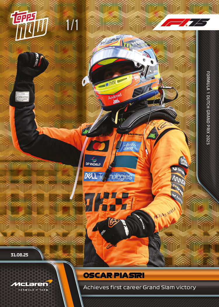 Oscar Piastri - 2025 Formula 1® Topps NOW® - Card 57 - PR: 5164