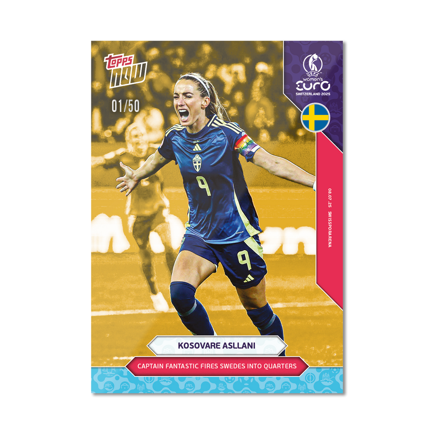 Kosovare Asllani - UEFA Women’s EURO 2025™ Topps NOW® - Card 11 - PR: 182