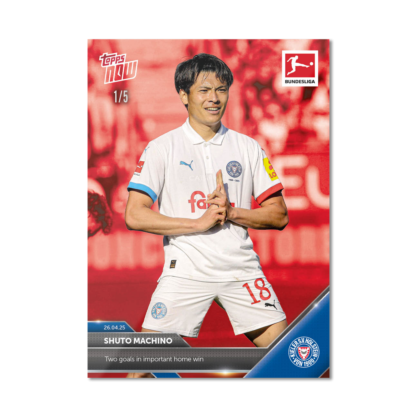 Shuto Machino - 2024-25 Bundesliga Topps NOW® Card 174 - PR: 469