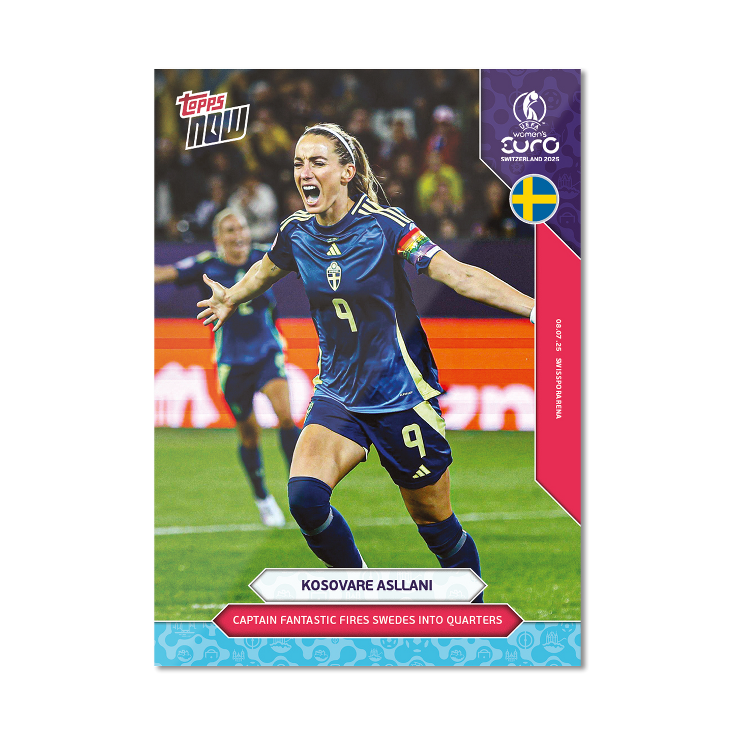 Kosovare Asllani - UEFA Women’s EURO 2025™ Topps NOW® - Card 11 - PR: 182