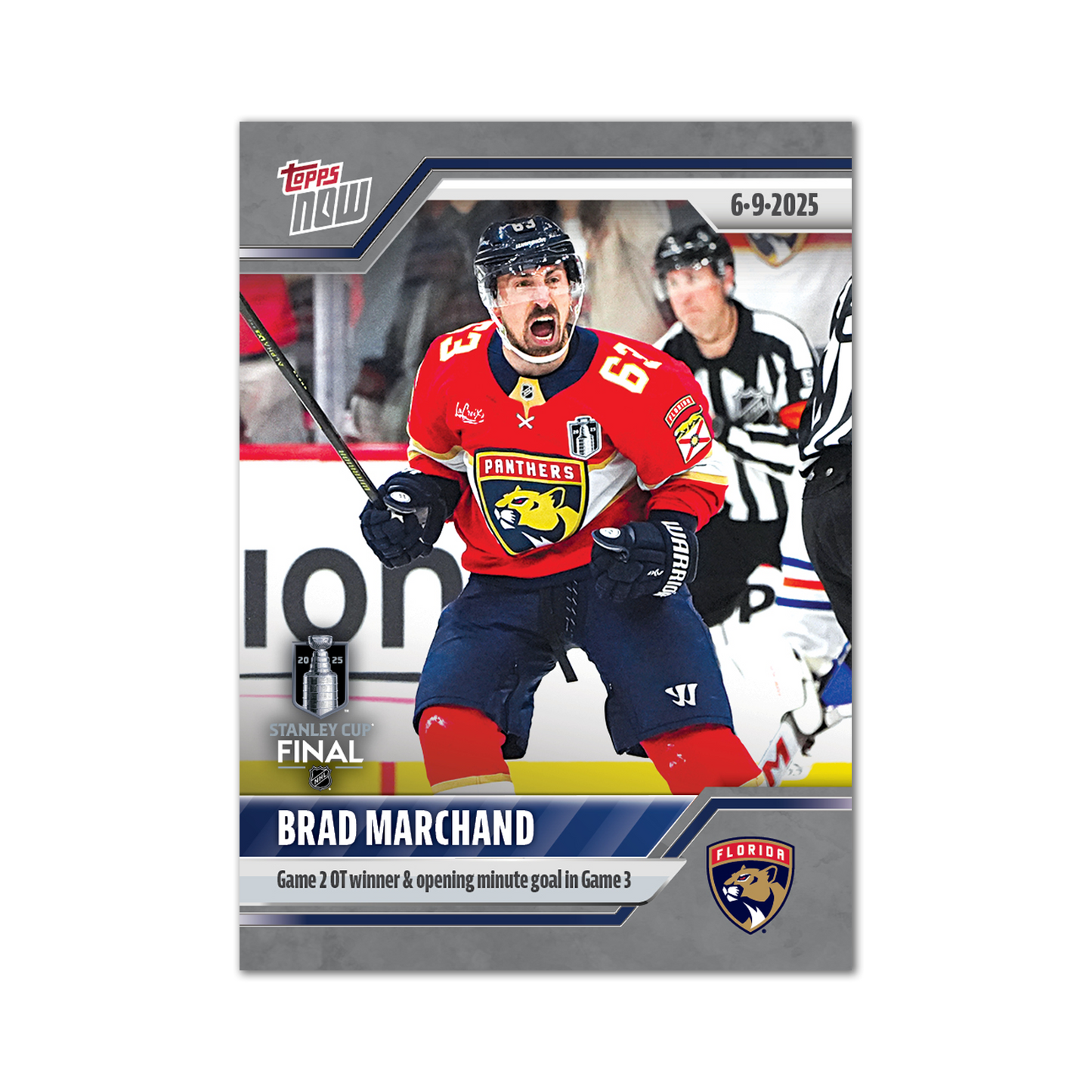 Brad Marchand - 2024-25 NHL Topps NOW® - Sticker # 202 Pack - PR: 500
