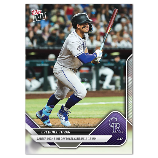 Ezequiel Tovar - 2025 MLB Topps NOW® - Card 191 - PR: 263