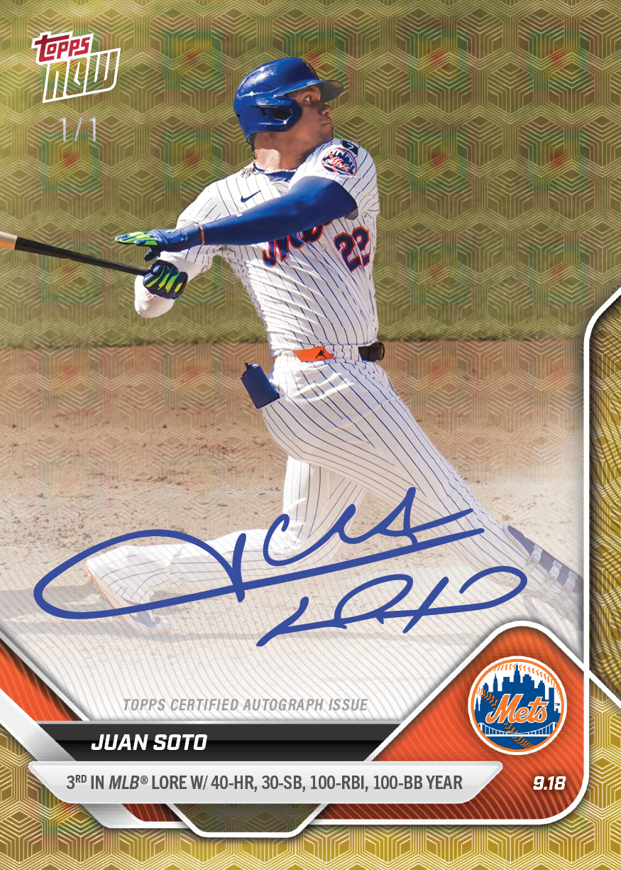 Juan Soto - 2025 MLB Topps NOW® - Card 727 - LOOK FOR AUTOS - PR: 3776