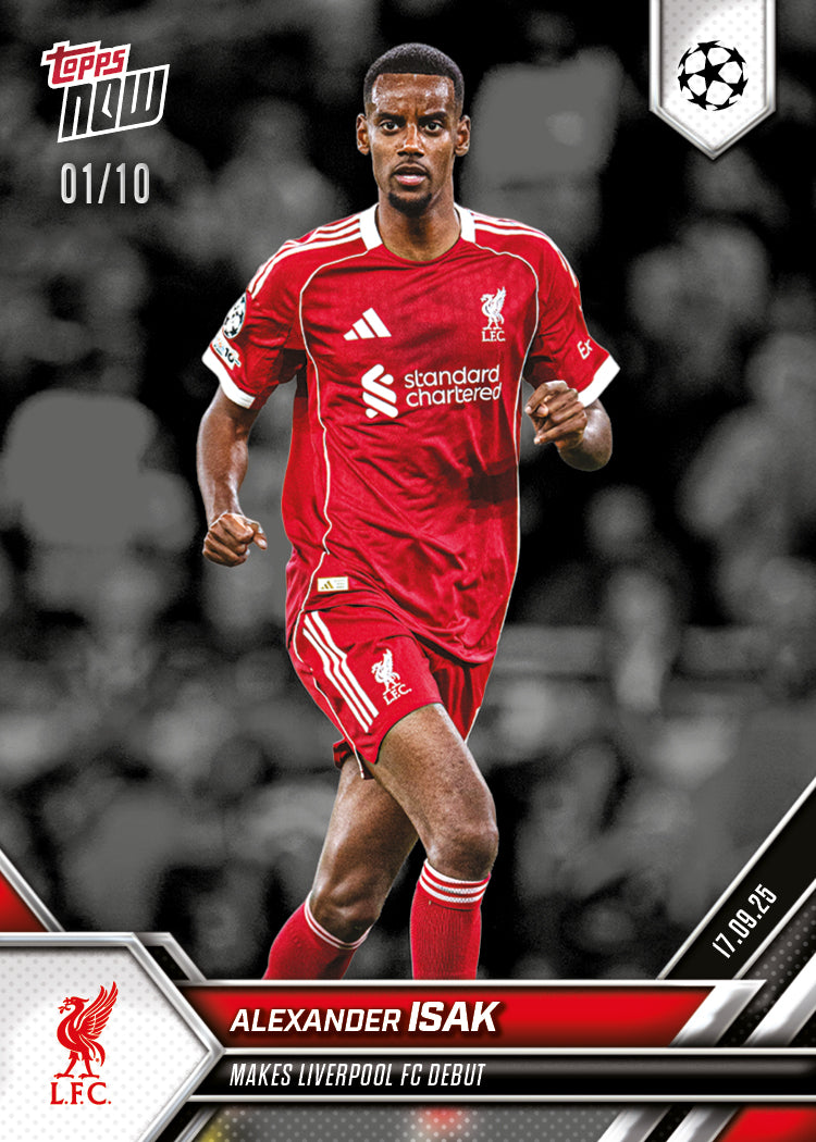 Alexander Isak - 2025-26 UCL Topps NOW® - Card 16 - PR: 635