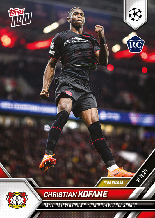 Christian Kofane - 2025-26 UCL Topps NOW® - Card 30